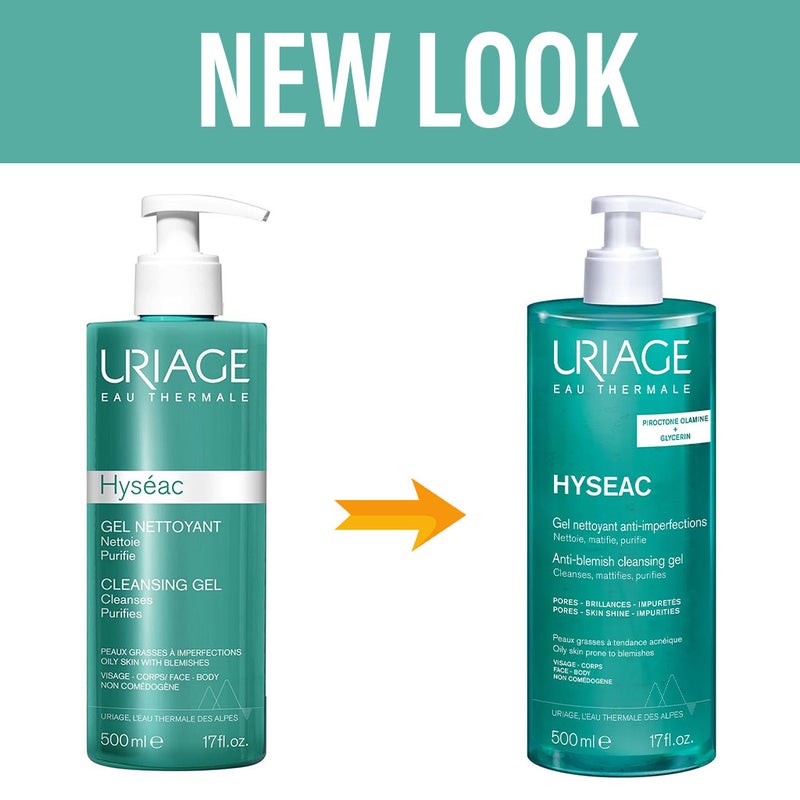 Uriage Hyseac Soap-Free Cleansing Gel For Combination to Oily Skin 500ml