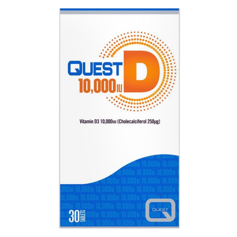 Quest D 10,000IU Vitamin D3 Supplement Tablets, Pack of 30’s