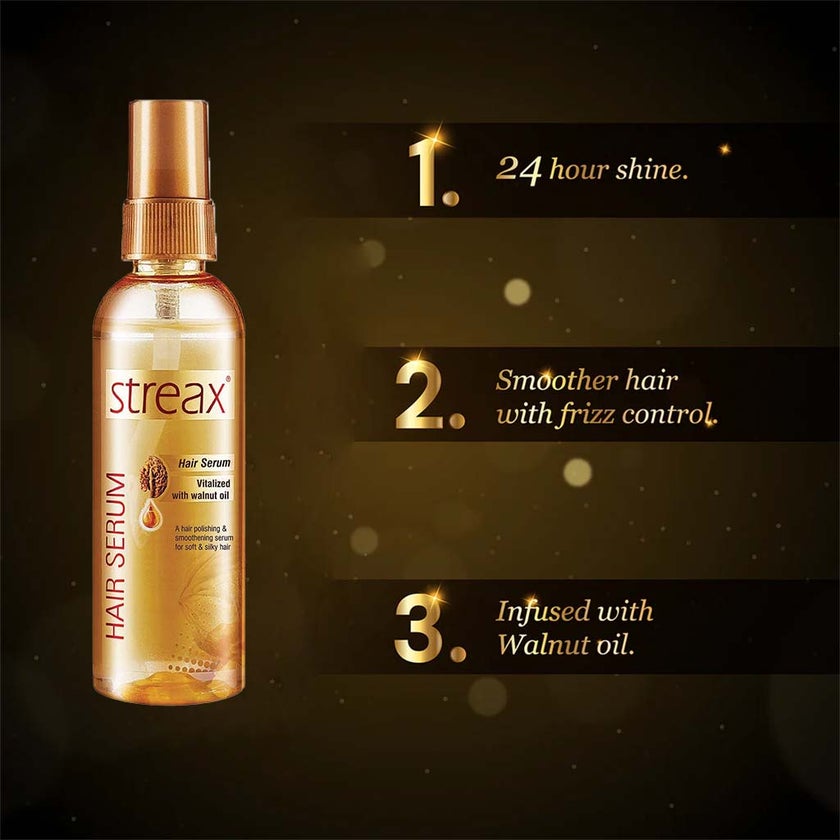 Streax Vitalized Hair Serum With Walnut Oil 100ml