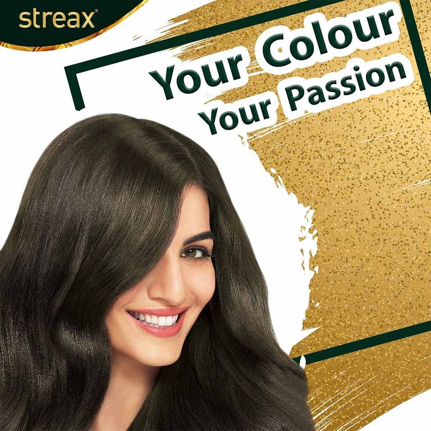 Streax Cream Hair Colour With Shine On Conditioner For All Hair Types - Light Brown 5
