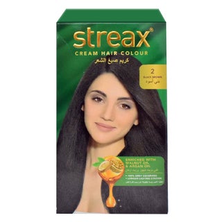 Streax Cream Hair Colour With Shine On Conditioner For All Hair Types - Black Brown 2