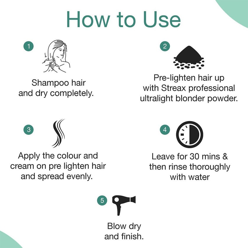 Streax Professional Hold & Play Ammonia & Peroxide - Free Funky Colors Semi-Permanent Hair Color Cream - Glorious Green 100g