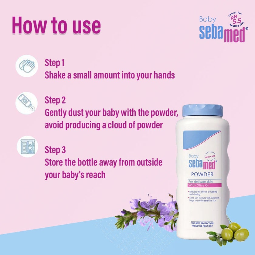 Sebamed Baby Powder With Olive Oil For Delicate Skin 100g