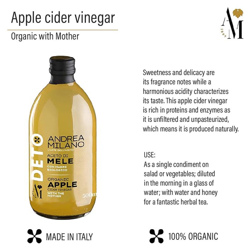Andrea Milano Organic Apple Cider Vinegar Drink With Ginger & Turmeric 500ml