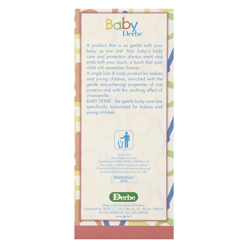 Derbe Baby Gentle Bath Foam & Shampoo With Rice And Chamomile 250ml