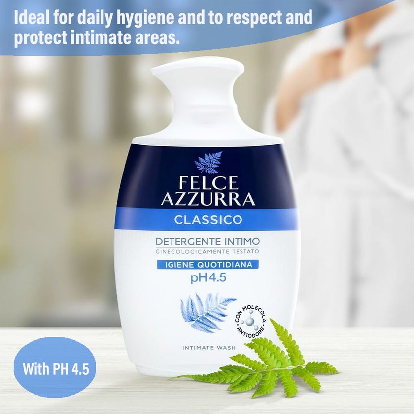 Felce Azzurra Classic Intimate Wash Original, pH 4.5, 250ml