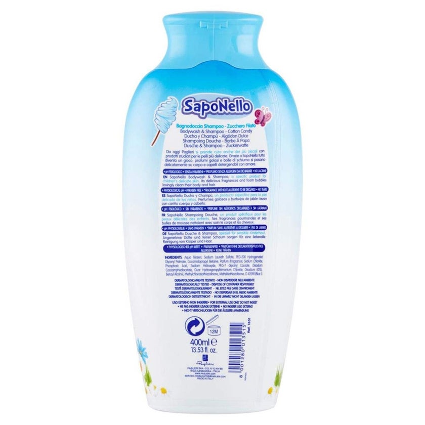 Saponello Delicate Bodywash Shampoo Cotton Candy For Children 400ml