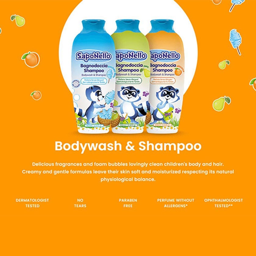 Saponello Delicate Bodywash Shampoo Cotton Candy For Children 400ml
