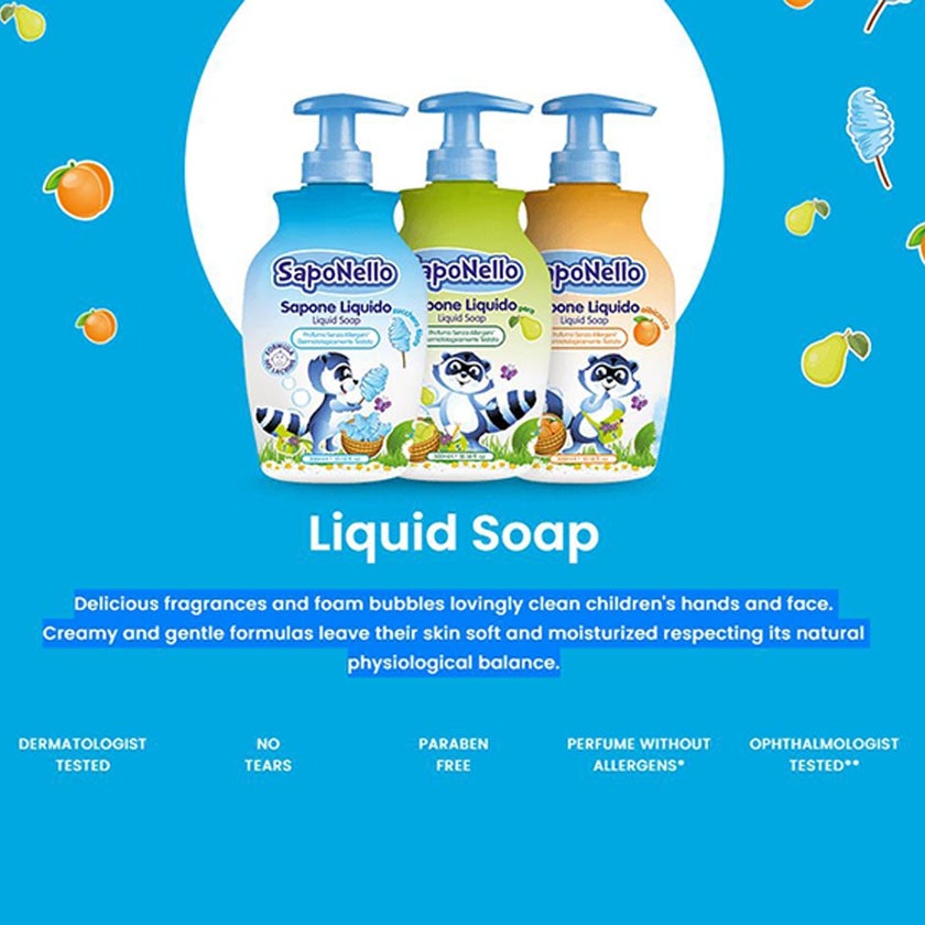 Saponello Baby Liquid Soap Apricot 300ml