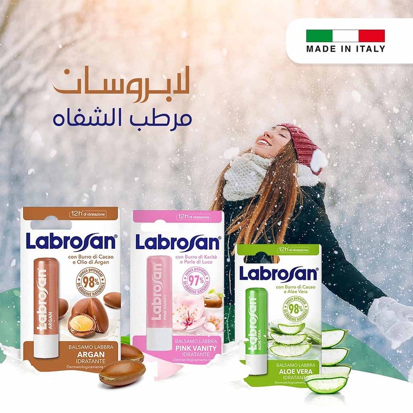 Labrosan Blister Lip Balm Pink Vanity For 12 Hour Moisturization 5.5ml