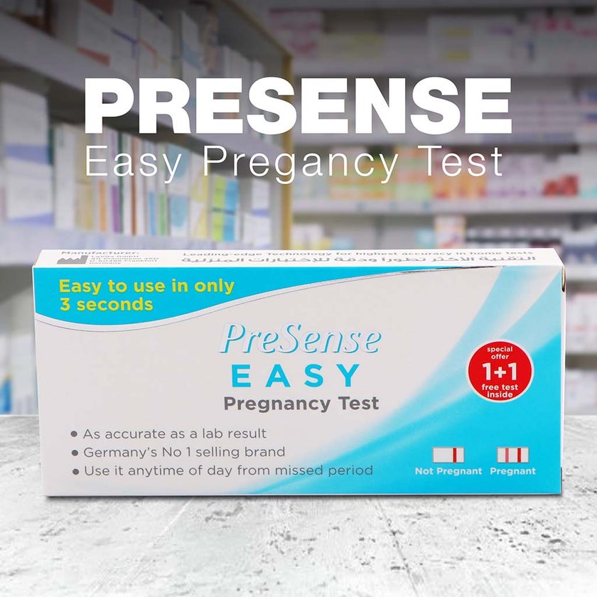 Presense Easy Pregnancy Test Strip, Promo Pack of 1+1