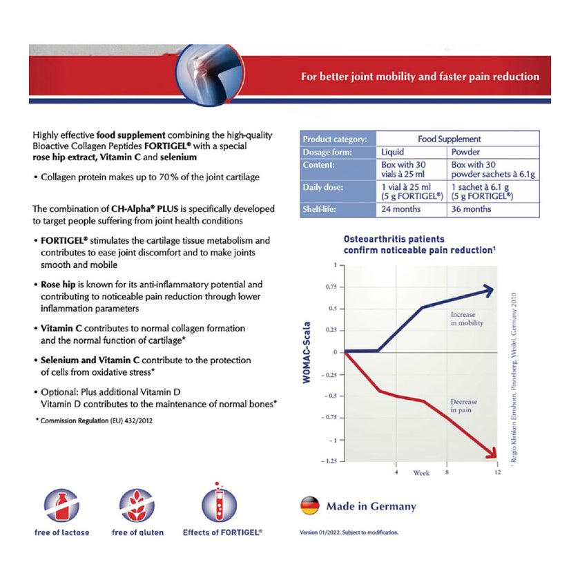 CH Alpha Plus Drinkable Collagen Peptide Vials 25ml, Pack of 30's