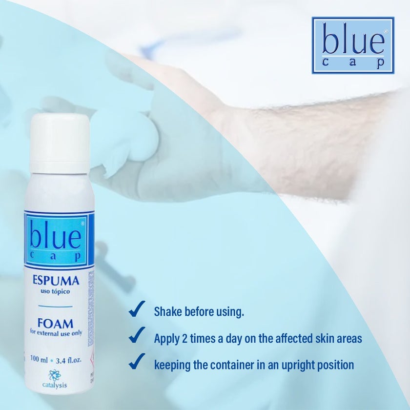 Blue Cap Facial Cleansing Foam For Dry, Irritated & Itchy Skin 100ml
