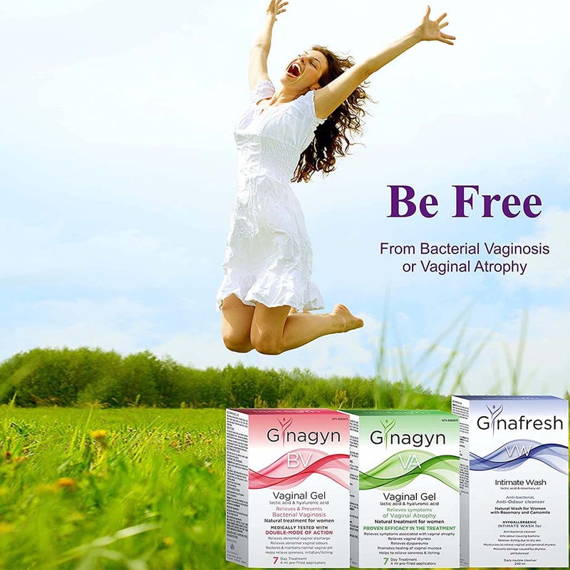 Gynagyn BV Hyaluronic Acid & Lactic Acid Single-Use Vaginal Gel For Bacterial Vaginosis, Pack of 7 x 4ml Pre-Filled Applicators