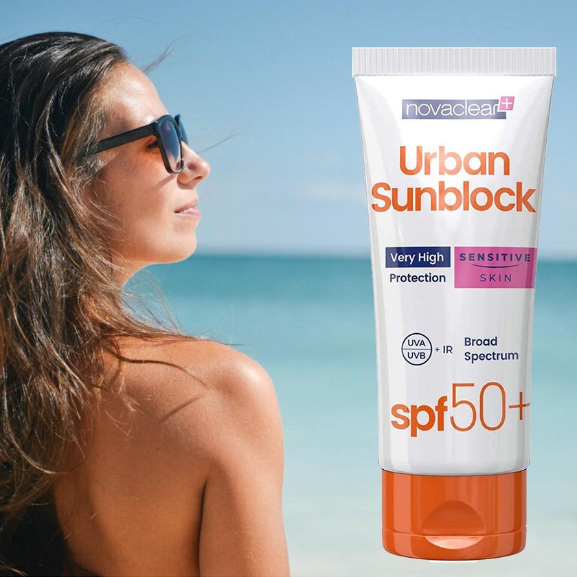Novaclear Urban Sunblock SPF 50+ Face Sunscreen For Sensitive Skin 40ml, Value Pack of 1+2's