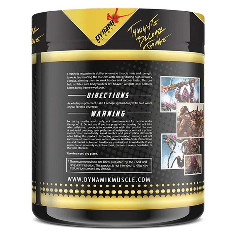 Dynamik Muscle Creatine Powder For Muscle Growth - 60 Servings - 300g 