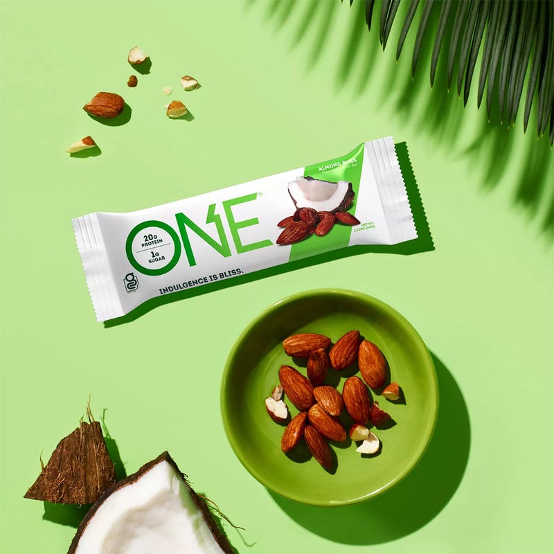 One Bar Gluten Free Protein Almond Bliss Flavored Protein Bar 60g