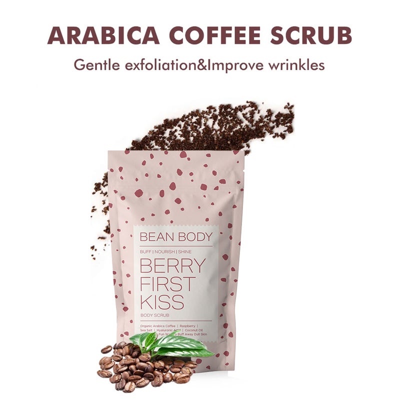 BeanBody Berry First Kiss Nourishing Body Scrub With Coffee & Raspberry 220g