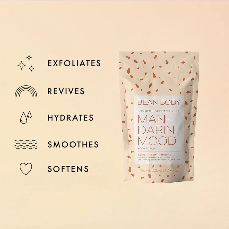 BeanBody Mandarin Mood Brightening Body Scrub 220g