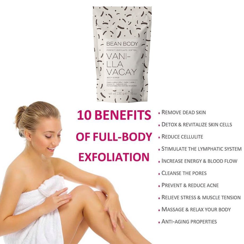 BeanBody Vanilla Vacay Exfoliating Body Scrub 220g