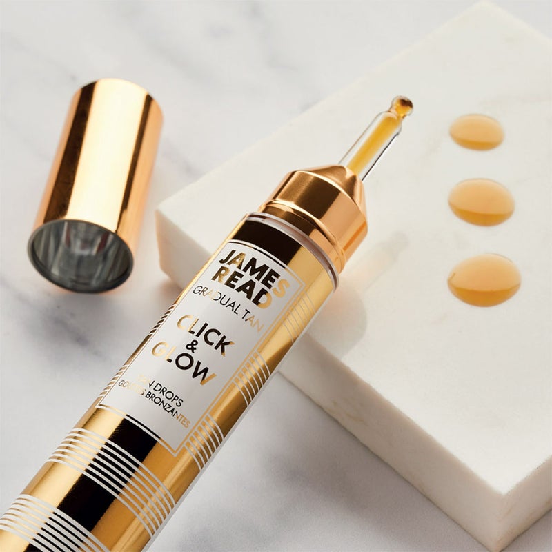 James Read Click & Glow Gradual Face Tanning Gel Drops 15ml