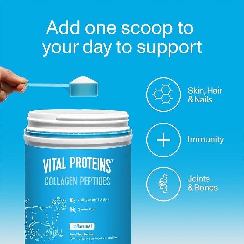 Vital Proteins Collagen Peptides Unflavoured Powder For Hair, Skin & Nails 567g