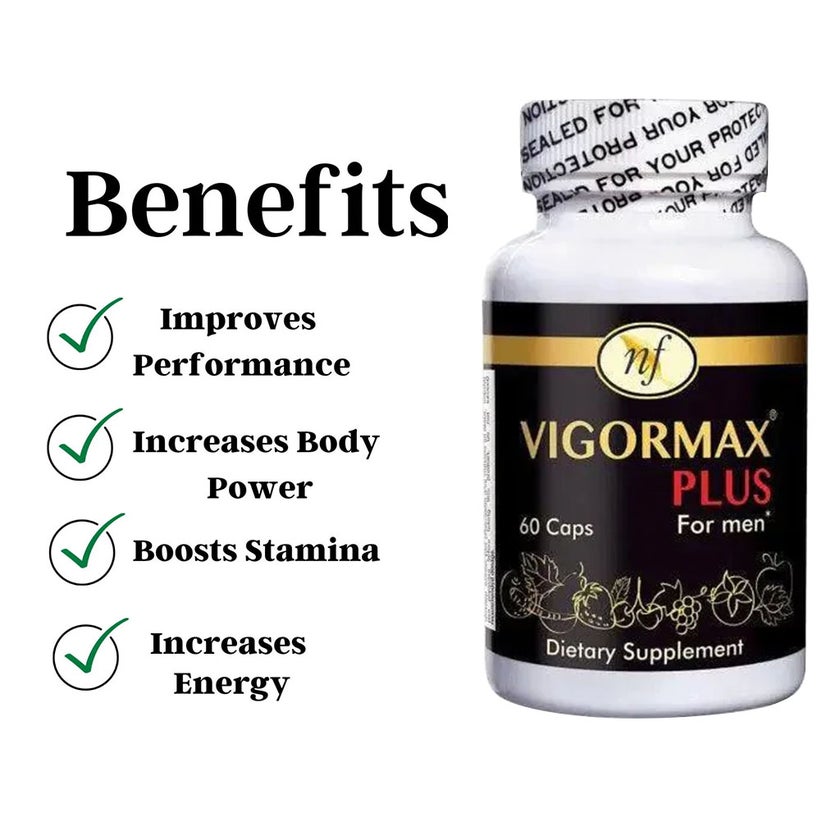 Natural Fervor Vigormax Plus Performance Enhancing Capsules For Men, Pack of 60's