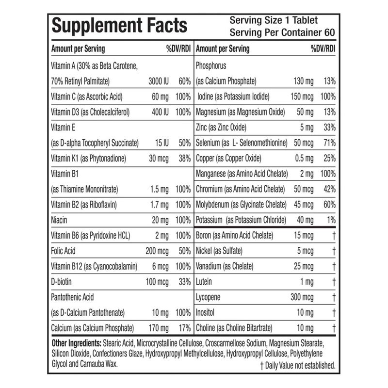 Natural Fervor Megaton Women 50 Plus Super Multivitamin Tablets, Pack of 60's