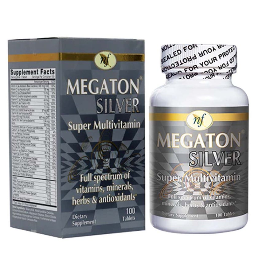 Natural Fervor Megaton Silver Super Multivitamin Tablets For Men, Pack of 100's