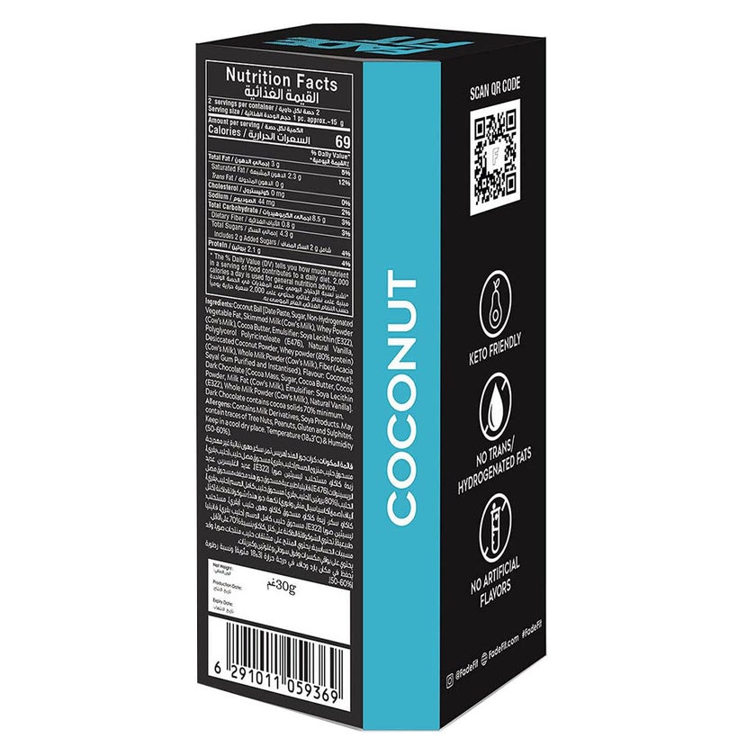 Fade Fit Protein Balls Snack, Coconut 30g