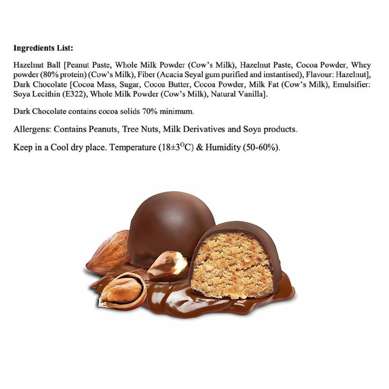 Fade Fit Protein Balls Snack, Hazelnut 60g