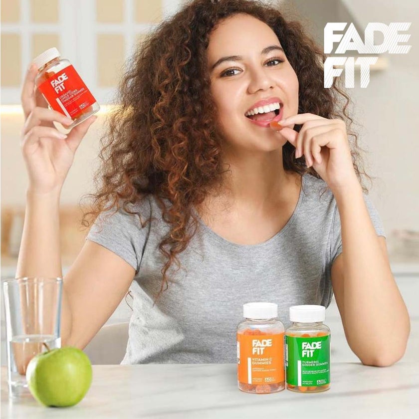 Fade Fit Gelatin-Free Vitamin C Adult Gummies For Antioxidant & Immune Support, Pack of 60's