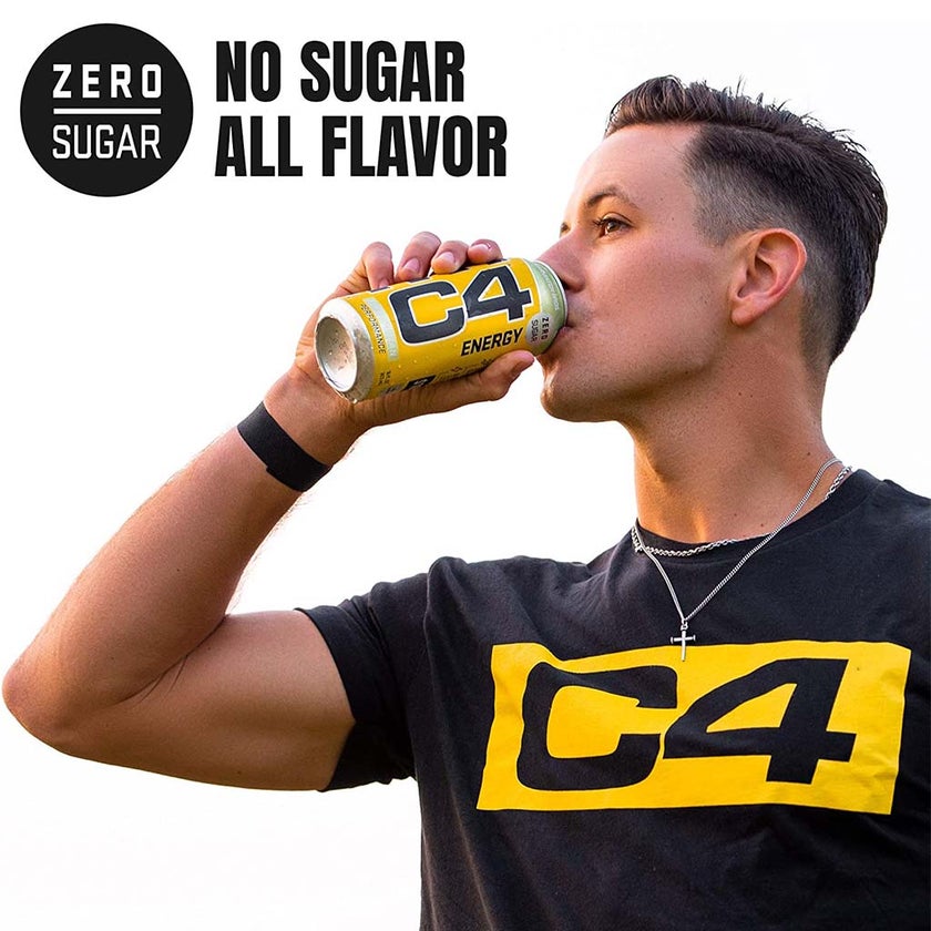 Cellucor C4 Carbonated Zero Sugar Energy Drink, Midnight Cherry 473ml
