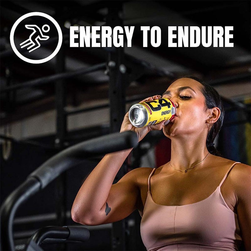 Cellucor C4 Carbonated Zero Sugar Energy Drink, Midnight Cherry 473ml