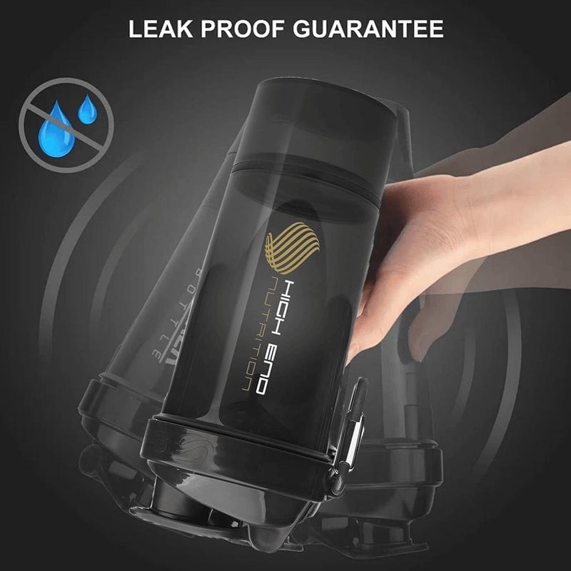 High End Nutrition Protien Shaker Bottle Black