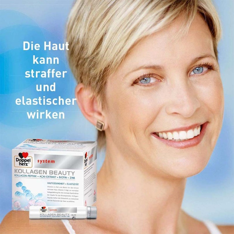 Doppelherz System Kollagen Beauty Supplement, Single Dose Drinkable Vial, Pack of 30's
