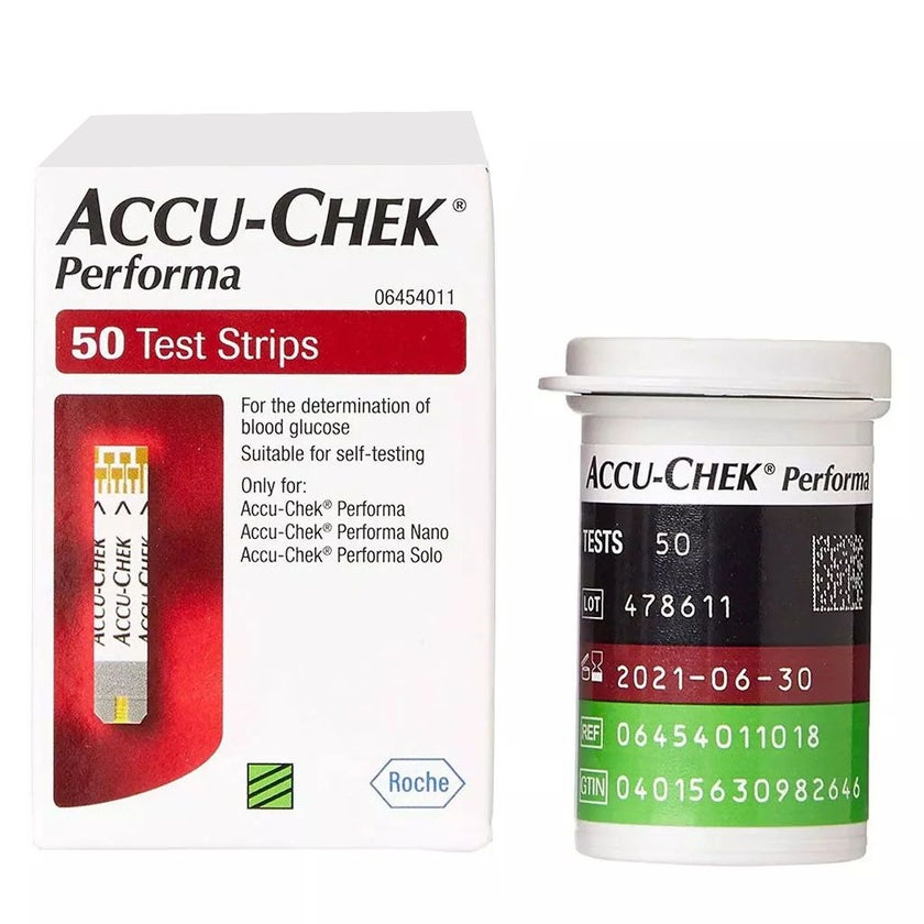 Accu-Chek Performa Blood Sugar Test Strips Pack of 50's, 1+1 PROMO PACK