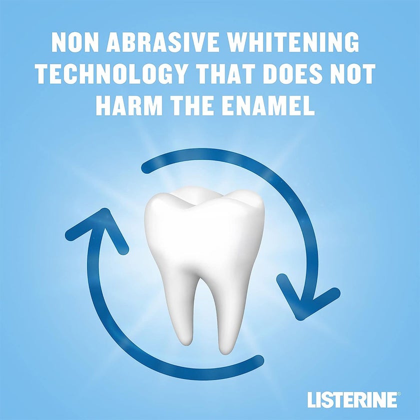 Listerine Advanced White Mouthwash With Zero Alcohol, Milder Taste, Spearmint Flavor, 500ml