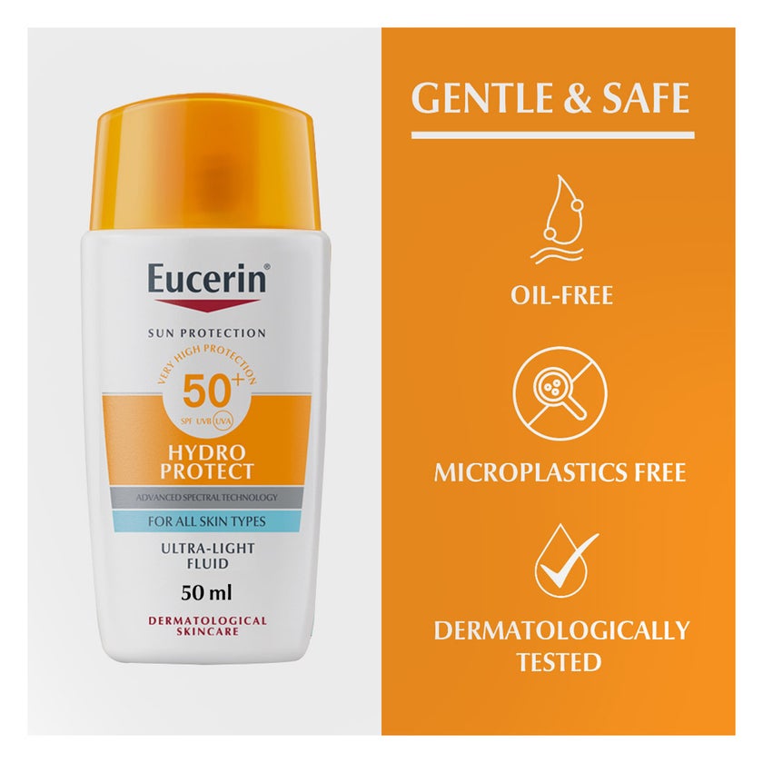 Eucerin Hydro Protect SPF50+ Ultra Light Fluid Sunscreen 50ml