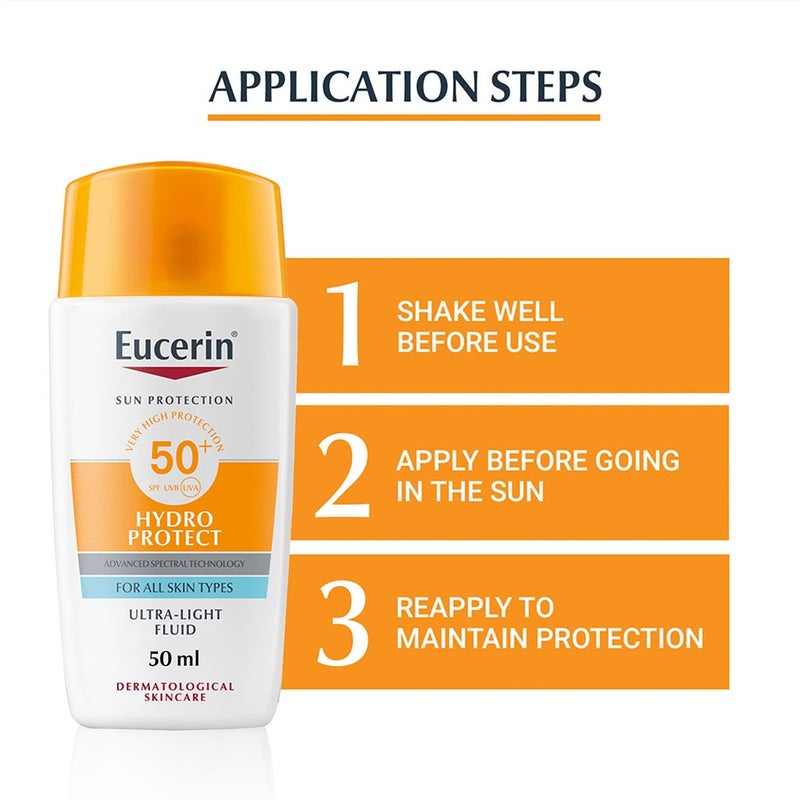 Eucerin Sun Face Hydro Protect SPF 50+ Ultra Light Fluid Sunscreen 50ml