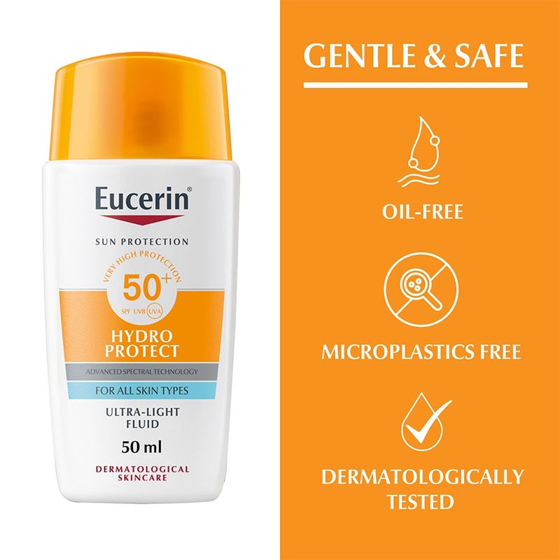 Eucerin Sun Face Hydro Protect SPF 50+ Ultra Light Fluid Sunscreen 50ml