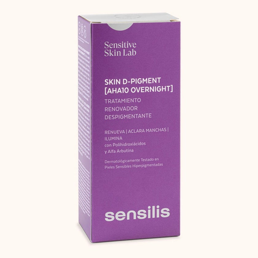 Sensitive Skin Lab Sensilis Skin D-Pigment AHA10 Overnight Renewal Depigmenting Treatment Cream 30ml