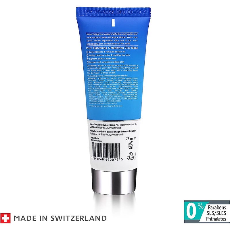 Swiss Image Essential Care Pore Tightening & Mattifying Clay Mask For Combination To Oily Skin Types 75ml