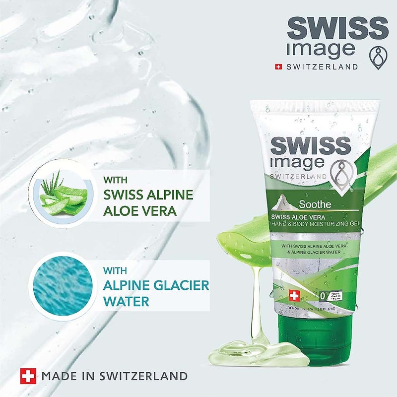 Swiss Image Soothe Swiss Aloe Vera Hand & Body Moisturizing Gel For All Skin Types 75ml