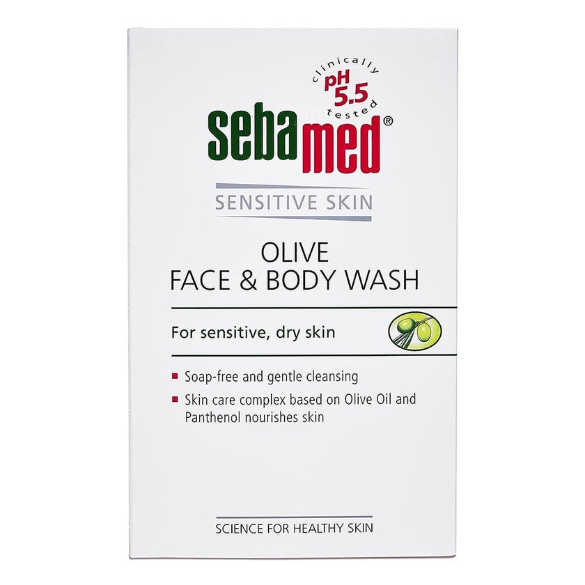 Sebamed Olive Face And Body Wash For Sensitive & Dry Skin, Soap-Free 400ml