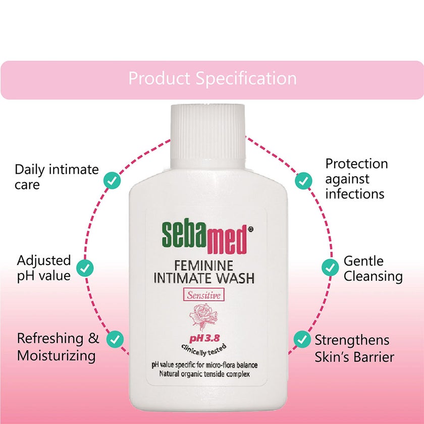 Sebamed Sensitive Feminine Intimate Wash With pH 3.8 50ml