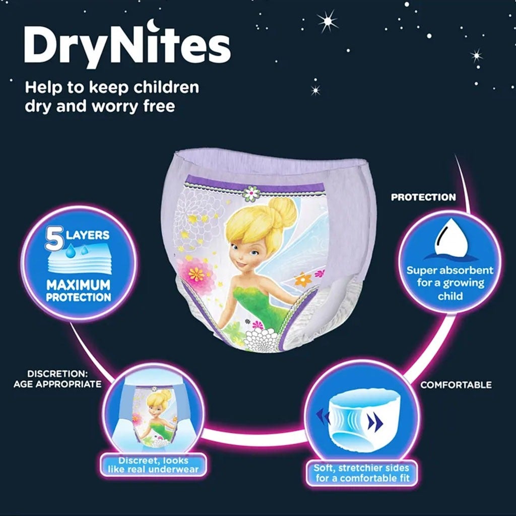 Huggies DryNites Pyjama Pants, 3-5 Years, 16-23Kg, Bed Wetting