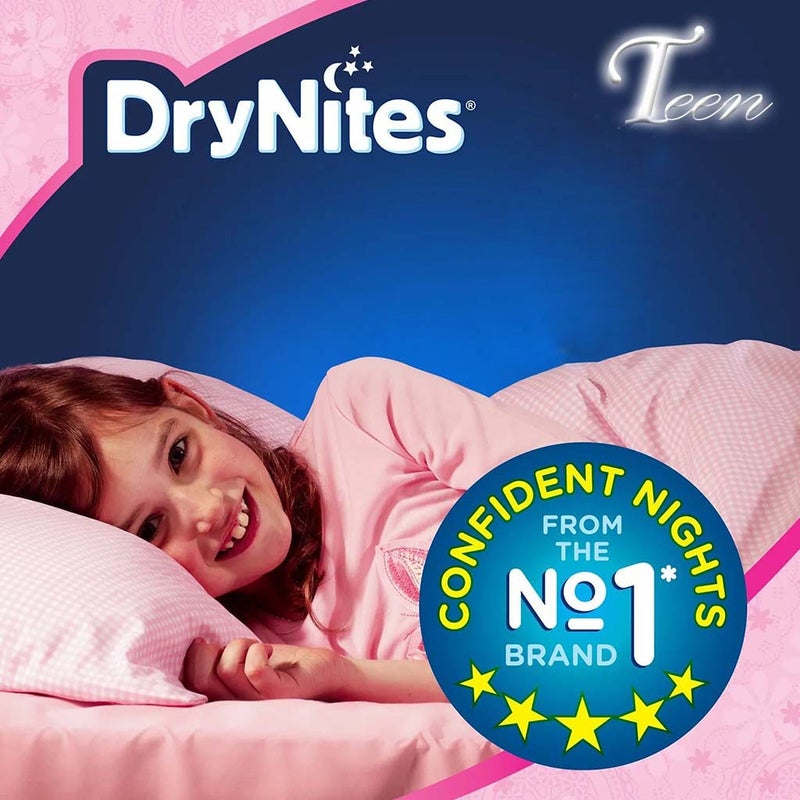 Huggies DryNites Pyjama Pants, 8-15 Years, 27-57Kg, Bed Wetting Diapers For Girls, Jumbo Pack of 13's