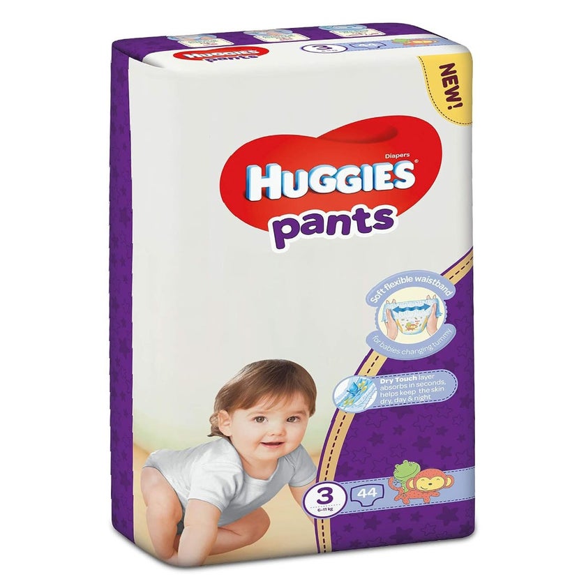 Huggies Baby Diaper Pants, Size 3, 6-11Kg, Pack of 44's