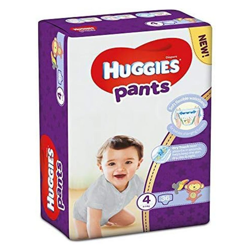 Huggies Baby Diaper Pants, Size 4, 9-14Kg, Pack of 36's